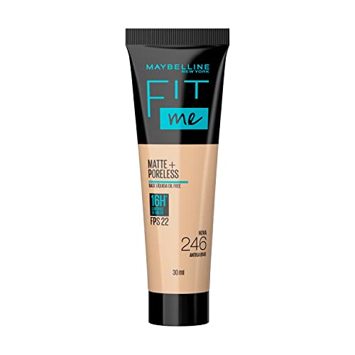 Maybelline NY Base Líquida com Controle de Oleosidade Fit Me Matte FPS 22 Cor 246 (Antiga B140), 30ml
