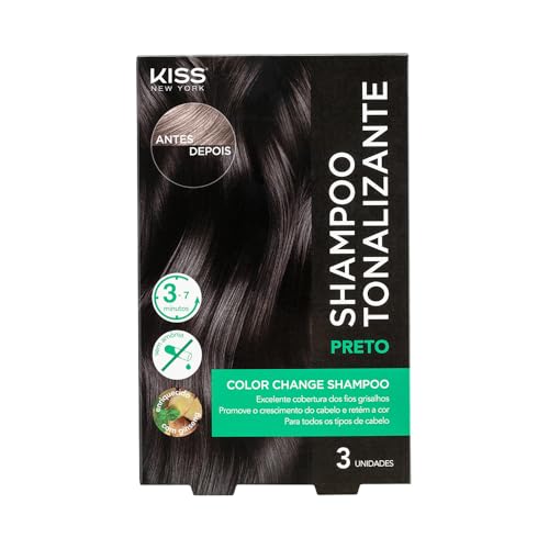 KISS NEW YORK Color Change Shampoo - Shampoo Tonalizante Preto
