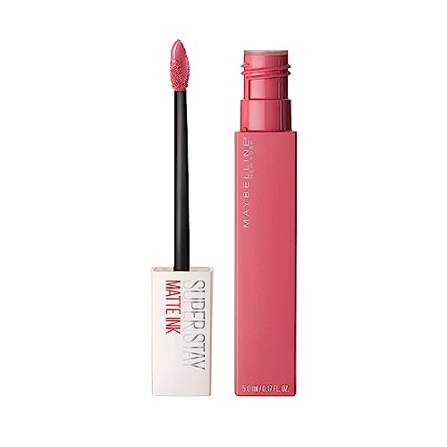 Maybelline SuperStay Matte Ink Batom Líquido Matte Longa Duração 16H com Aplicador Preciso, Não Transfere e Cor Intensa, Acabamento Matte Confortável, Cor 15 Lover Rosa Malva, 5ml