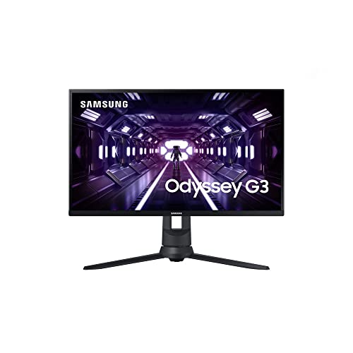 Monitor Gamer Samsung Odyssey 24", FHD, 144 Hz, 1ms, com ajuste de altura, HDMI, DP, VGA, Freesync, Preto, Série G3