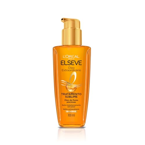 ELSÉVE Óleo Capilar L'Oréal Paris Elseve Óleo Extraordinário 100Ml - Leave In Anti Frizz Protetor Térmico Tratamento Reconstrutor Para Todos Os Tipos De Cabelo