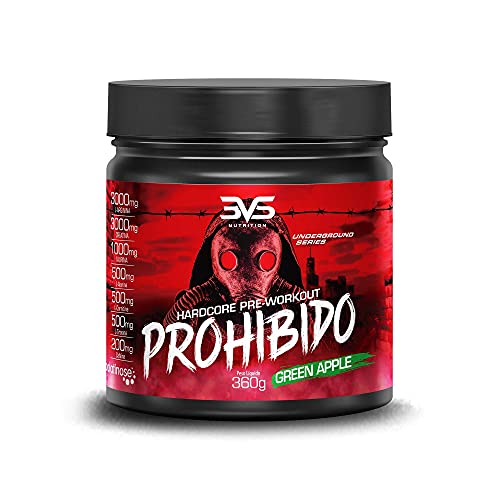 3VS Nutrition Pré Treino Prohibido 360g Sabor Maça Verde