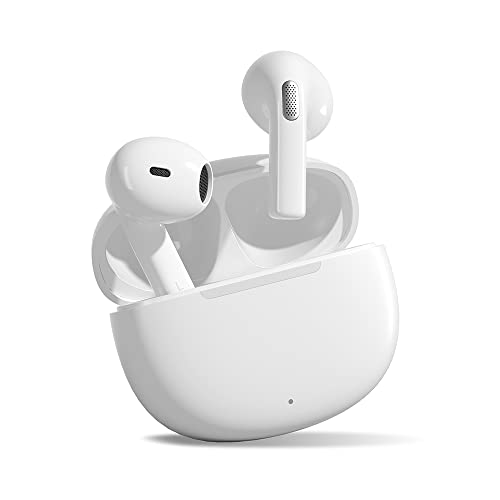 Fone de Ouvido QCY T20 - Fones Sem Fio Bluetooth 5.3 com Microfones, Branco