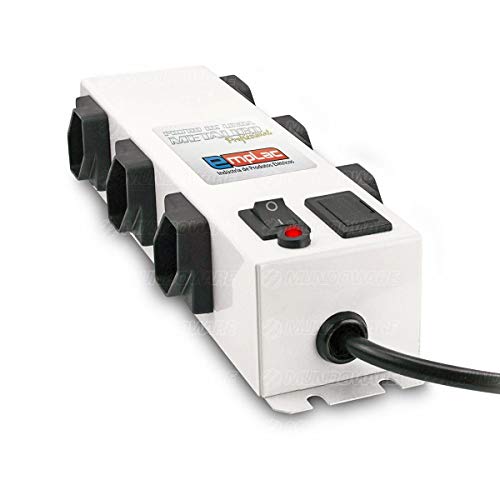 Filtro De Linha Profissional Emplac Protetor Eletrônico Bivolt 6 Tomadas Espaçadas Modelo F50097
