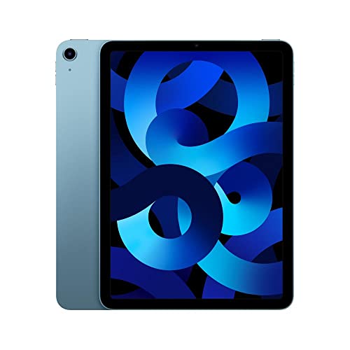 iPad Air da Apple (5a geração): Com chip M1, tela Liquid Retina de 10,9 polegadas, 64 GB Wi-Fi 6, câmera frontal de 12 MP, câmera traseira de 12 MP, Touch ID, Azul