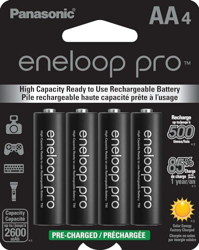 4 Pilhas AA Recarregáveis da Eneloop Pro 2550 mAh