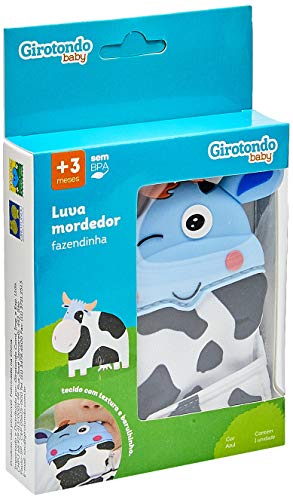 Luva Mordedor Fazendinha Azul, Girotondo Baby, Azul