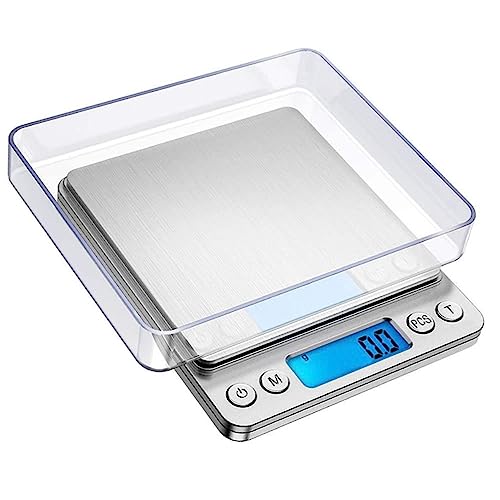 Balança Digital de Precisão Cozinha 0.1 g a 3 Kg Conta Peças c/ 2 Bandejas CBRN05529 Commerce Brasil