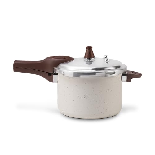 Brinox - Panela de Pressão 4,2L Antiaderente Ceramic Life com Fundo de Indução Pressure - Vanilla