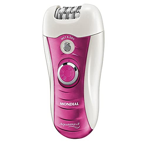 Depilador Elétrico Mondial, Aquaskin II, Bivolt, Branco/Rosa - DP-04