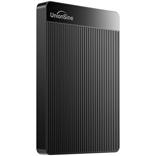 HD Externo Portátil 1TB UnionSine Disco Rígido compatível Mac/Pc/Notebook/PS4 - USB 3.0-HD2510（Preto ）