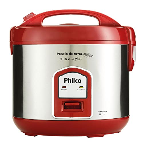 Panela de arroz, Ph10 visor glass, 10 xícaras, Vermelho, 110v, Philco