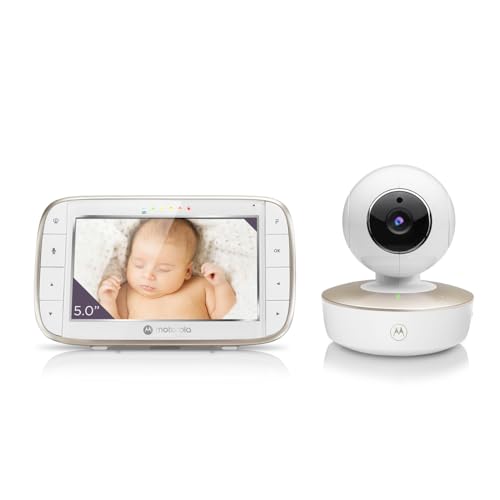 Motorola, Babá Eletrônica VM855 Connect, Visão Noturna, Wi-Fi, Tela Extra Grande, Branca