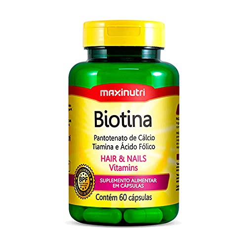Maxinutri Biotina + Vit. B1 B5 Ác. Fólico - 60 Cáps.