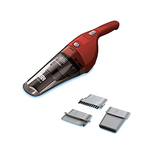 BLACK+DECKER Aspirador de Pó e Àgua, Portátil, Vermelho, Modelo APB3600, Bateria de 3,6V