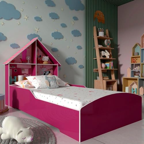 Cama Infantil Casinha Gelius Móveis Pink Ploc