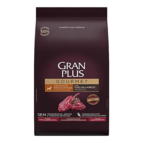 Ração Gran Plus Gourmet para Cães Filhotes Raças Médias e Grande Ovelha e Arroz – 15kg