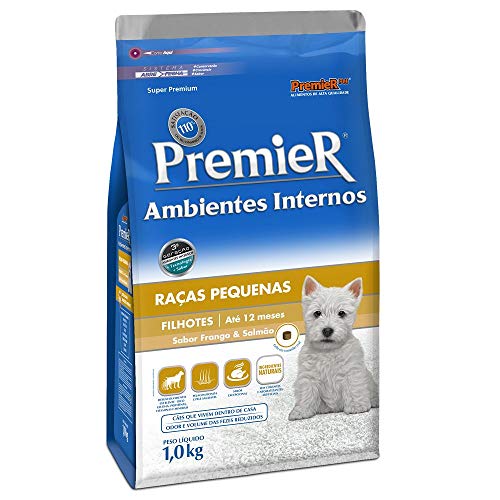 Premier Pet Ração Premier Para Cães Filhotes De Raças Pequenas Ambientes Internos Sabor Frango E Salmão 1Kg Raça Filhotes