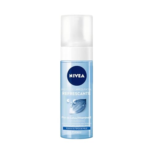 NIVEA Mousse de Limpeza Facial 150ml - Limpa todas as impurezas e resíduos de maquiagem, rico em vitaminas, revigora a pele e deixa uma sensação refrescante de hidratação