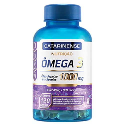 Catarinense - Ômega 3 1000mg, Azul Translúcido, 120 caps