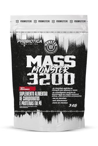 Hipercalorico Mass Monster 3200 Refil 3kg Probiotica MORANGO