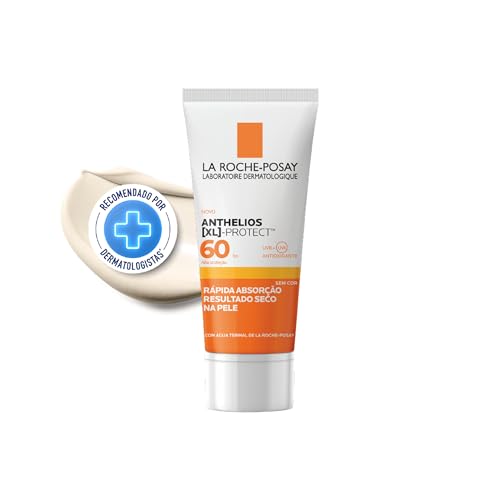 La Roche-Posay Protetor Solar Facial FPS 60 Gel Creme Oil-Free com Ação Hidratante e Antioxidante UVA/UVB para Peles Oleosas Sem Cor, Anthelios XL Protect 40g