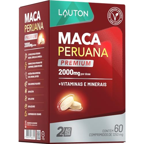 Maca Peruana Premium 2000mg 60 Comprimidos Lauton Nutrition Clinical Series