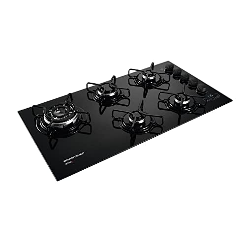 Cooktop Brastemp 5 Bocas Vidro Preto Bivolt Bdt85aeuna