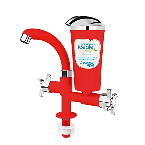 Torneira Com Filtro de Parede Ideale Eco Vermelho