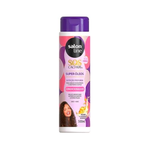 Salon Line, Condicionador, SOS Cachos, Super Óleos - Cabelos Cacheados e Crespos, 300 ml