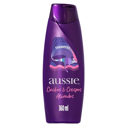 Aussie Cachos e Crespos Ativados Óleo de Coco e de Jojoba Shampoo 360 ml