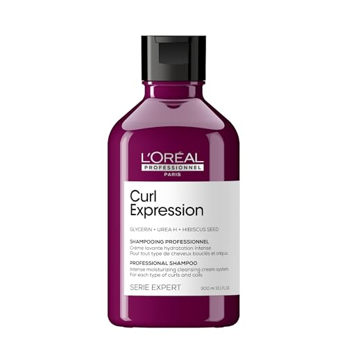 L'Oréal Professionnel Shampoo Hidratante Intense Moisturizing Curl Expression, Hidrata e Desembaraça, Para Cabelos Cacheados e Crespos, Sem Sulfato e Sem Parabenos, 300ml