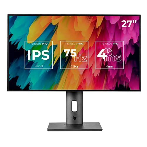 Monitor Profissional Pichau Perseus PRO | 27 Polegadas | IPS | QHD | 4ms | 75Hz | Base Ajustável | HDMI/DP | PC-PRS27-MPP01