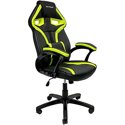 Cadeira Gamer MX1 Giratória Preto e Verde - Mymax, Mymax, 25.009041, Verde e preto