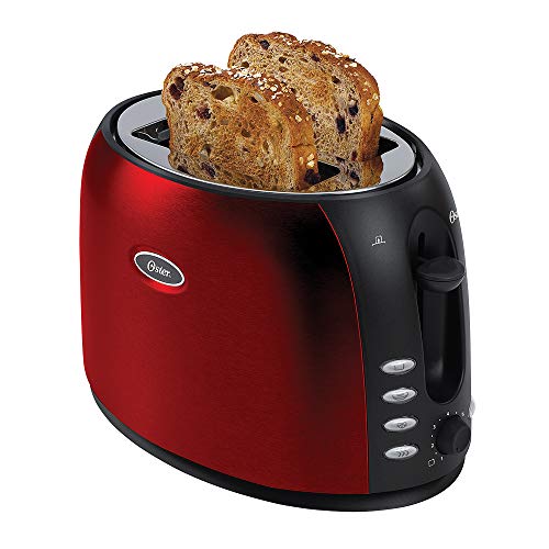 Torradeira Oster Aço Inox, 110V, Vermelho,800W, TSSTTJC5BBKR