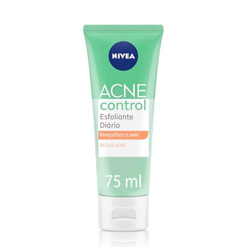 NIVEA Esfoliante Facial Acne Control 75ml - Controla a oleosidade, ajuda a desobstruir os poros, remove células mortas, reduz a vermelhidão da acne, não resseca e nem agride a pele