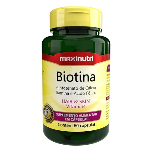 Maxinutri Biotina + Vit. B1 B5 Ác. Fólico - 60 Cáps.