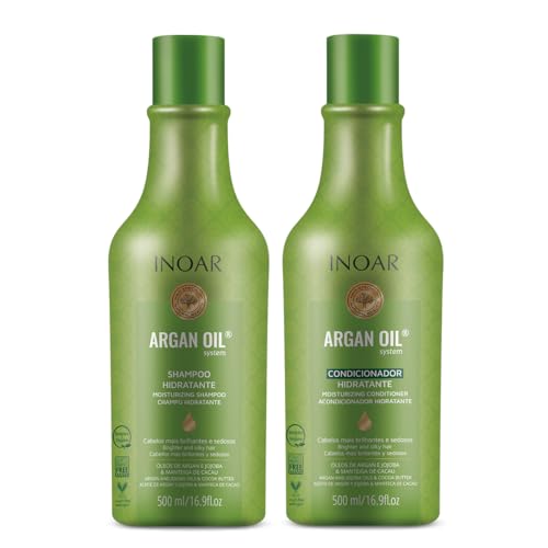 INOAR Kit Inoar Shampoo + Condicionador 500Ml Argan Oil Hidratante