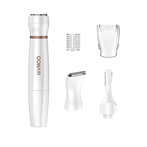 Depilador e Aparador Facial e Corporal Feminino Conair All-In-One - 5 Acessórios, Sem Fio, Pilha