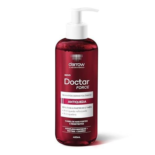 Darrow Doctar Force Shampoo Dermatológico Antiqueda com Complexo Bioforce, Biotina e Cafeína para Cabelos Mais Fortes e resistentes. Eficácia a partir do 1° mês: antiqueda reforçada e antiquebra, 400ml