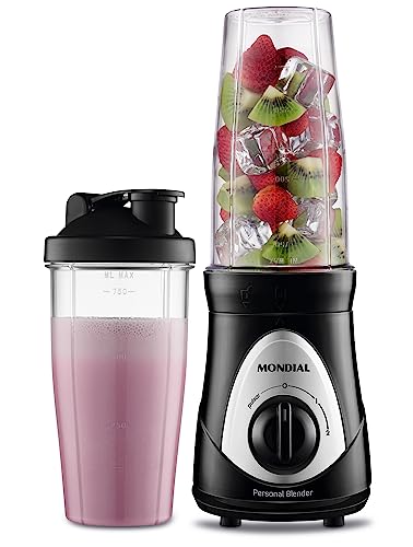 Personal Blender, Mondial, Preto/Prata, 300W, 110V - DG-01