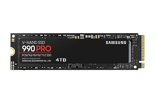 SSD Samsung 990 PRO - 4TB, NVMe, M.2 2280, Leitura até 7450MB/s, Gravação até 6900MB/s