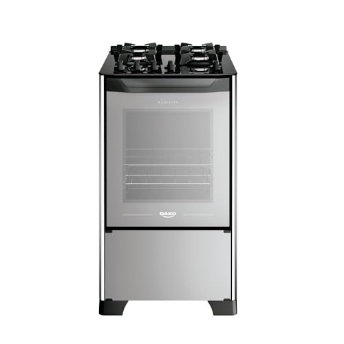 Fogão 4 bocas Dako Magister Style com Mesa de Vidro e Mega Chama - Bivolt