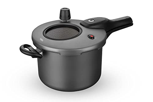 MTA - Panela de Pressão com Visor de Vidro e Fechamento Externo em Alumínio com Antiaderente, Capacidade de 4,5L, nº 20, Cor Grafite, Linha Visor.